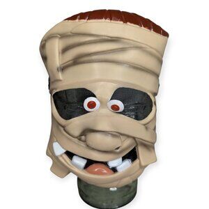 Smiling Mummy Rubber Halloween Mask with Elastic Band One Size